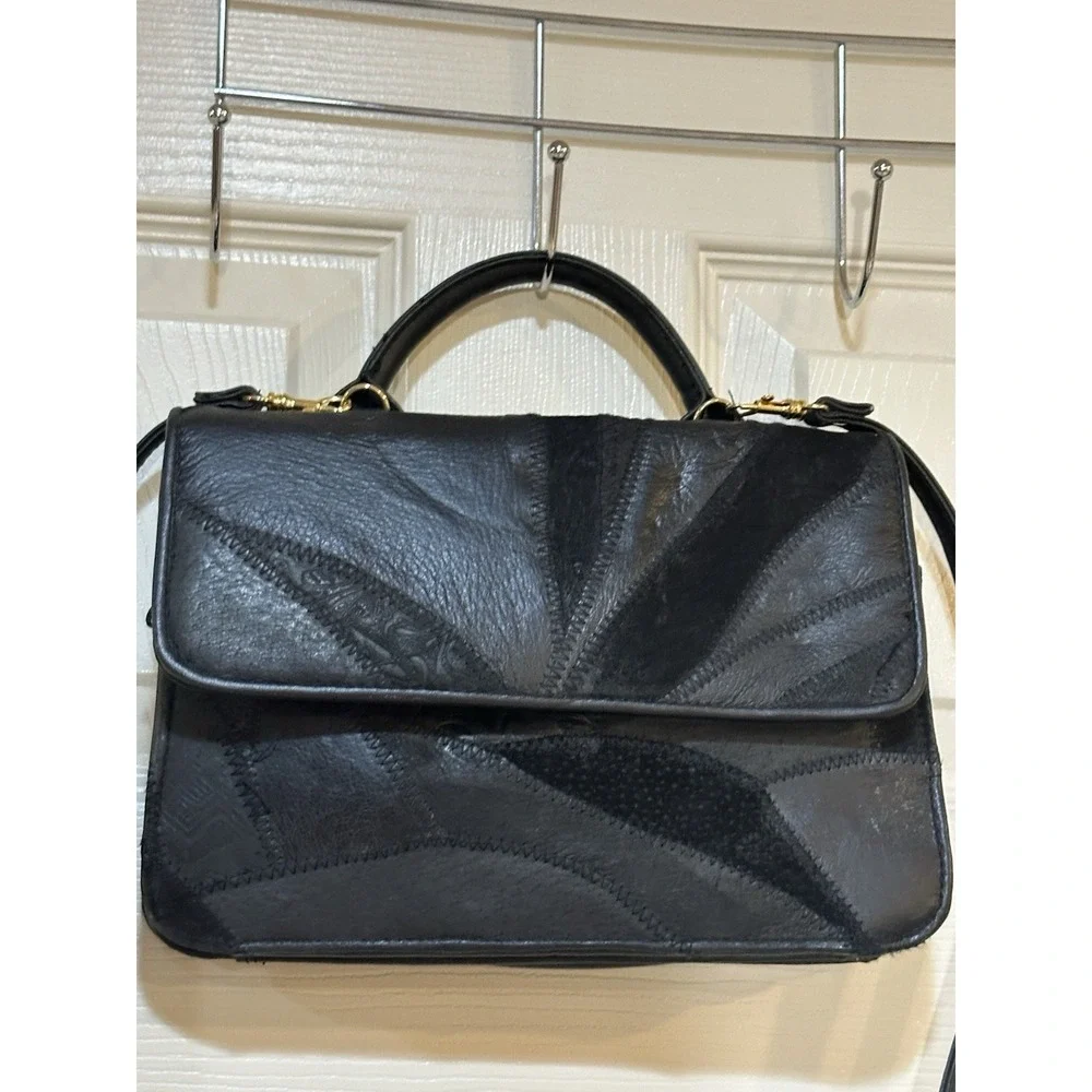 Vintage‎ Black Patchwork Purse